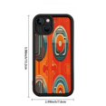 thumbnail image 6 of Vibrant Retro - Futuristic iPhone 15 Case - Lightweight Yellowing Resistant with Dynamic Concentric Circles in Orange Blue & White, 6 of 6
