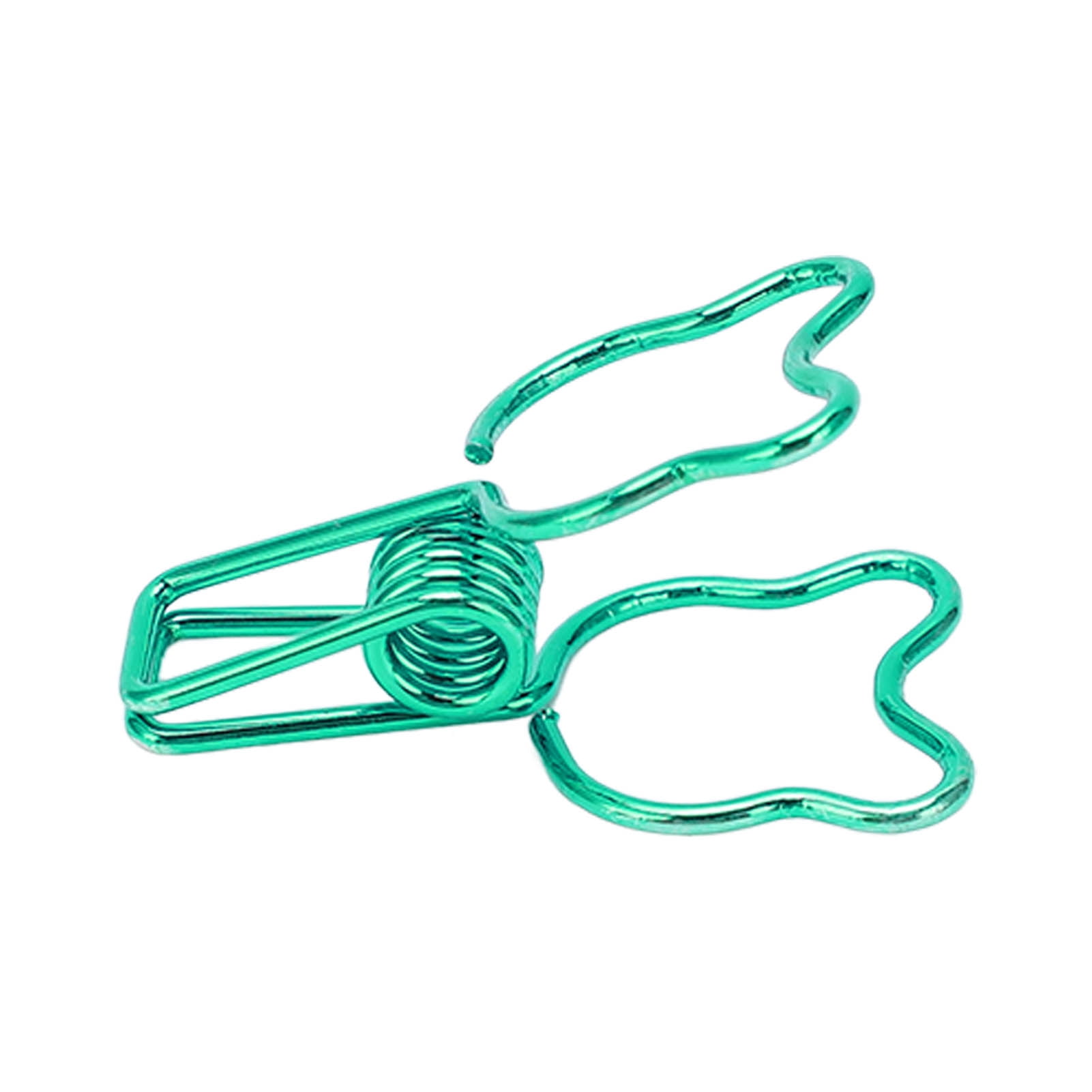 Gegong 100Pcs Binder Clips, Small Binder Clips Multipurpose Innovative Little Bear Shape Strong Clamping Force Paper Clamp for Home Office (Green)