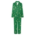 thumbnail image 5 of Jkety Family Christmas Pajamas Matching Sets Satin Silk Button Down Xmas Pjs Sets Holiday Sleepwear Long Sleeve Nightwear, 5 of 5