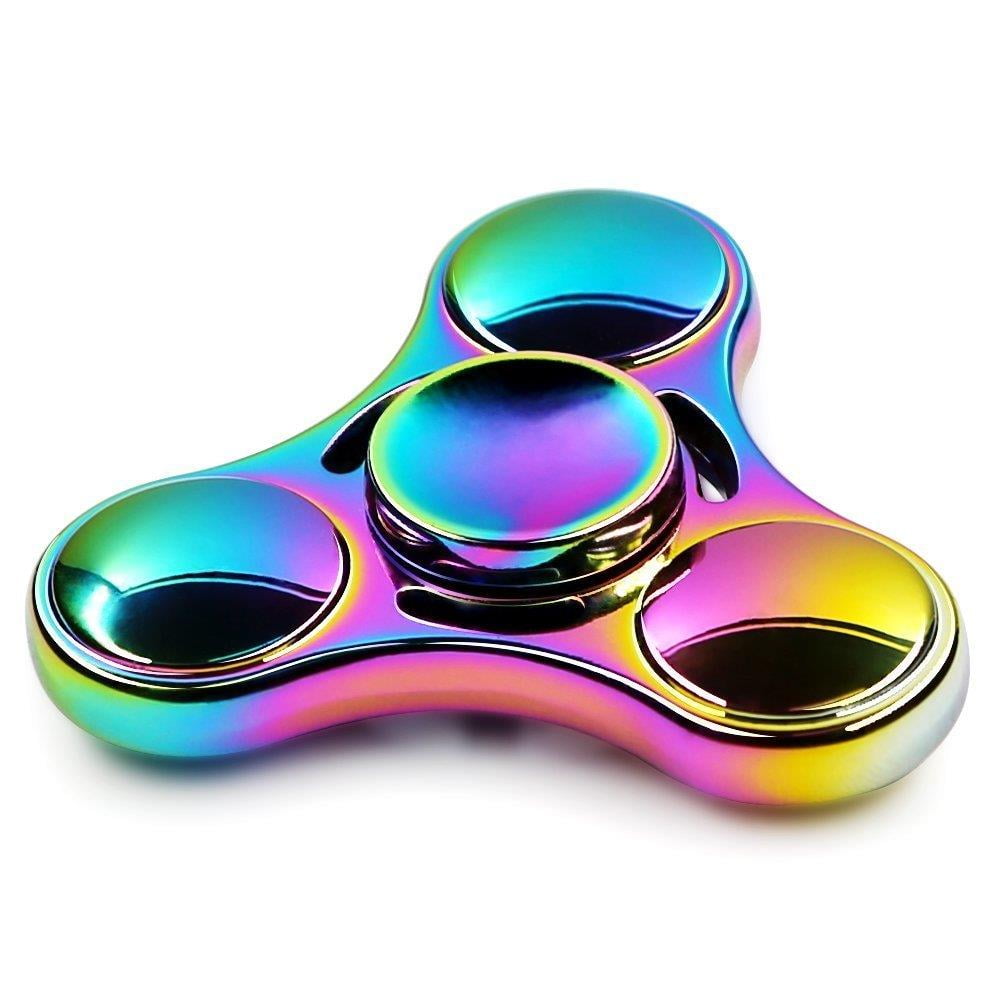 Rainbow Fidget Hand Spinner Stainless Steel Bearing ADHD Focus Anxiety Relief To