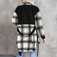 thumbnail image 5 of BLVB Women's Fall Clothes Plaid Shacket Jacket Long Sleeve Button Down Lapel Flannel Shirts Fashion Blouse Coats with Pockets, 5 of 7
