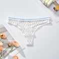 thumbnail image 2 of GEWSEY Women Edge Thong Sexy Cotton Panties Ladies Soft Lingerie Solid Low Rise Underwear (Light Purple, S), 2 of 3