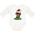 thumbnail image 3 of Inktastic Christmas Dachshund Dog Santa Boys or Girls Long Sleeve Baby Bodysuit, 3 of 5