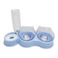 thumbnail image 1 of Cuencos dobles para gatos, juego de comederos y bebederos para mascotas, 3 en 1, inclinados 15 degree con dispensador de agua, comedero elevado para perros azul, 1 of 8