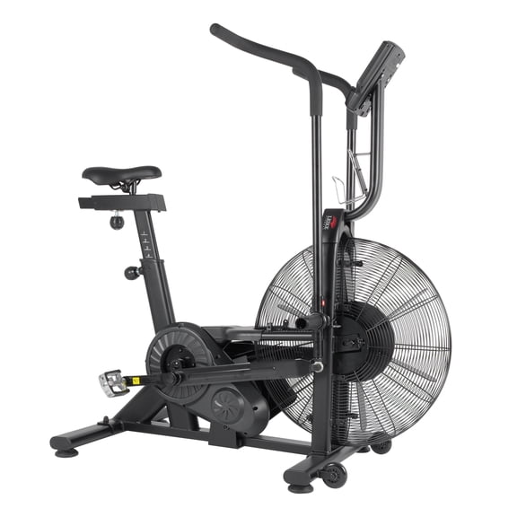 leikefitness Fan Exercise Bike Upright AirBike Indoor Cycling Stationary Bicycle with Unlimited Air Resistance System,Heart Rate Compatibility and Tablet Holder for Home Cardio Workout