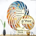 thumbnail image 3 of Designart "Energy painting" Abstract Marble Vortex Round Wall Mirror - Abstract Oval Printed Decorative Mirror - Multiple Color Options, 3 of 5