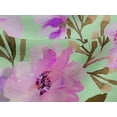 thumbnail image 4 of oneOone Viscose Jersey Fabric Watercolor Leaves & Peony Floral Print Sewing Fabric BTY 60 Inch Wide, 4 of 5