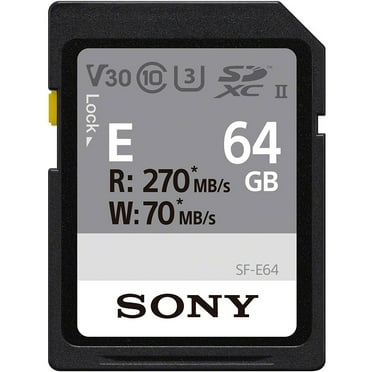 Sony SF-E Series SF-E64 - Flash memory card - 64 GB - Video Class V30 / UHS Class 3 / Class10 - SDXC UHS-II