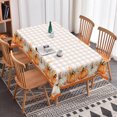 thumbnail image 3 of Tchckioa Rectangle Tablecloth,Stain Proof Waterproof Table Cloths for Dining(Autumn Grid Pumpkin,60x120 Inch), 3 of 6