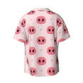thumbnail image 2 of Sigee Pig Noses Print Men's Shirts Casual Button Down Short Sleeve Summer Beach Shirt Hawaiian Vacation Shirts Tee Shirt-, 2 of 7