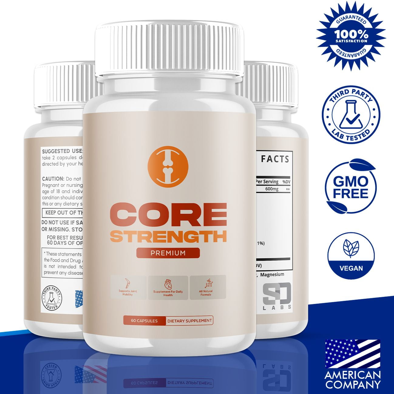 Core Strength Joint Support Pills Advanced Mobility Support Supplement CoreStrength 180 Capsules
