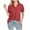 Red, variant on TKLPEHG Womens Short Sleeve Blouses V-Neck Chiffon Shirt Fashion Short Sleeve T Shirt Casual Comfy Summer Clothes Lightweight Loose Solid Color Blouses (Blue,L)