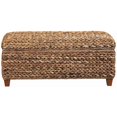 thumbnail image 3 of Bowery Hill Woven Banana Leaf Bedroom Bench in Amber and Honey, 3 of 4