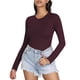 thumbnail image 2 of Camisetas de manga larga con cuello redondo MANGOPOP para mujer, 2 of 5