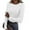 White, variant on TQWQT Long Sleeve Tops for Women Fall Ribbed Knit Tops Ruched Scoop Neck Shirt Casual Slim Fit Basic Tee Top Crop Fashion Clothing Coffee L