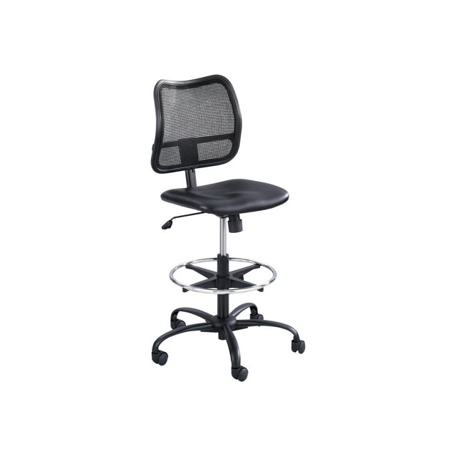 Safco Vue Extended-Height - Chaise - Pivotante - Vinyle - Noir