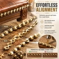 thumbnail image 5 of NOGIS 19.7ft D11mm Upholstery Tack Strip, Brass Decorative Nailhead Trim with Single Tacks, Antique Plated Upholstery Nail Strips Tool for Furniture Sofa Couch Chair Decor (Brass), 5 of 7
