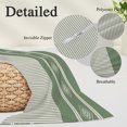 thumbnail image 3 of Green Striped Body Pillow Cover 20 x 60 Inch Decorative Pillow Cover Contemporary Geometric Art Rustic Lumbar Pillowcase Seasonal Rectangle Cushion Case for Couch Sofa Bed Living Room, 3 of 9