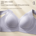 thumbnail image 5 of Ropa interior de gran tamaño para mujer, pecho grande, llamativo, tallas pequeñas, súper planas, sin aros de acero, sin marcas, sujetador Naked Sense para cubrir el pecho, 5 of 5