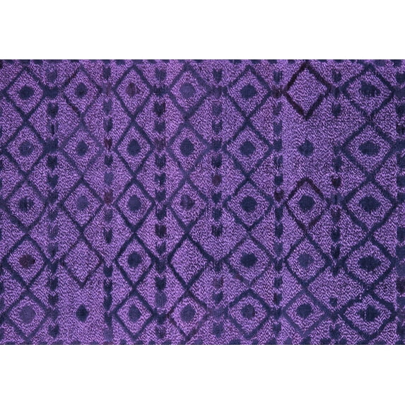 Ahgly Company Indoor Rectangle Abstract Purple Modern Area Rugs, 3' x 5'