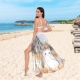 thumbnail image 6 of FORMRS Womens Beach Sarong Semi-Sheer Bikini Wrap Skirt Swimsuit Cover-ups, Cute Halloween Pumpkins, 6 of 7