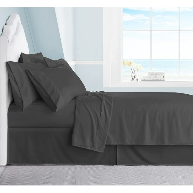 Swift Home Luxury Bedding Collection, Ultra-Soft Brushed Microfiber 6-Piece Bed Sheet Sets, Extremely Durable - Easy Fit - Wrinkle Resistant - (Includes 2 Bonus Pillowcases), Queen, Grey