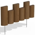 thumbnail image 3 of Greenes Fence 7" x 18" Brown Wood Garden Border Edging (12 Pack), 3 of 5