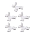 thumbnail image 1 of Unique Bargains Connecteur de Bande LED en Forme de T 8mm 2P pour Bande LED 3528 Couleur Unique 5 Pcs, 1 of 3