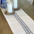 thumbnail image 2 of Piper Classics Market Place Gray Grain Sack Stripe 36" Table Runner, 2 of 6