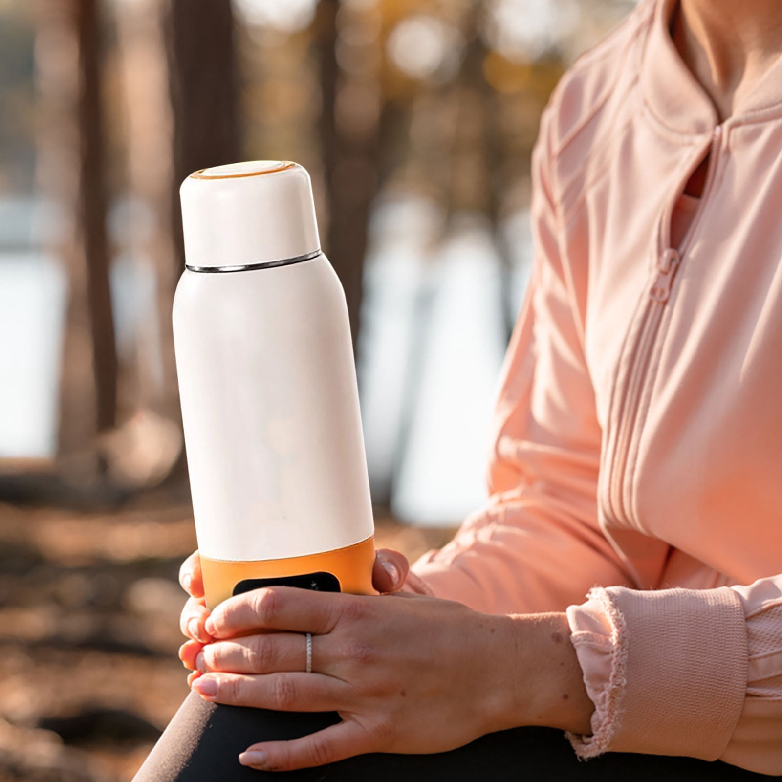 Portable Bottle Warmer Large Capacity for Travel, Fast Heating for Breast Milk formula and Milk, Suitable for Baby Outdoor Airplane and Car (Orange)
