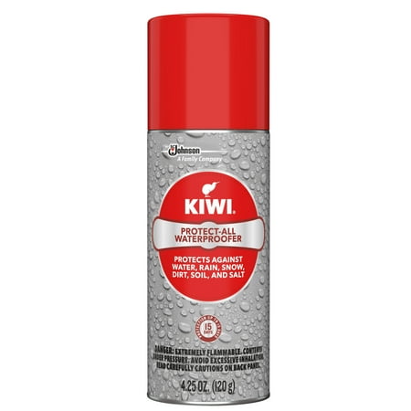 KIWI Protect-All Waterproofer Spray - Waterproof Spray for Shoes (1 Aerosol), 4.25 (Best Waterproof Spray For Clothes)