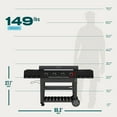 thumbnail image 5 of Charbroil® 36" Performance Series™ Deluxe Propane Gas Griddle with Cart 4 Burner Flat Top Grill, Black, 5 of 8