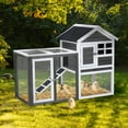thumbnail image 2 of Ktaxon Large Chicken Coop, 48'' Wooden Pet House for Outdoor Hens & Poultry, Gray, 2 of 7
