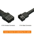 thumbnail image 4 of Uxcell PWM Fan Splitter Cable 4 Pin Female to 3 Pin Male 10.6" PC Fan Sleeved Power Extension Cable 1 to 3 Style 2 Pcs, 4 of 5