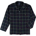 thumbnail image 1 of Ralph Lauren Camisa de pijama con botones de franela para hombre, verde, extragrande Ralph Lauren Camisa con botones, 1 of 1
