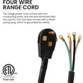 thumbnail image 4 of GoGreen Power 4' 4-Wire Range Cord, Black, 27204, 4 of 8