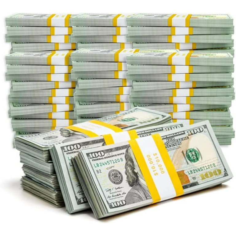 20,000 Dollars replica, 100$ Prop Money Make it Rain Dollar Bills Cash Fake  Money Toy Cash for Cash Gun Party Nightclub