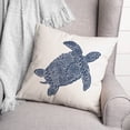 thumbnail image 3 of Creative Products Patterned Sea Turtle Navy 18x18 Spun Poly Pillow, 3 of 3
