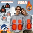thumbnail image 7 of Chiccall Heated Hoodies for Men Women 8 Zones Heating Pullover Hooded Sweatshirt Fleece Lined Winter Thermal Outdoor Insulating Outerwears without Battery, 7 of 7