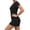 Black, variant on LPilates Yoga Uniset Shock Sports Yoga Kit - High-Stretch Ribbed Seamless Workout Set for Fitness and Casual Wear