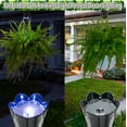 thumbnail image 4 of Hanging Planter with Solar LED Light - Hanging Flower Basket With Self Watering, Anti Rot, Wickered Design & Weatherproof - For Flowers & Plants Indoor & Outdoor - White, 4 of 9