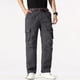 thumbnail image 1 of Pantalones largos de moda para hombre, casuales, de color sólido, con bolsillos y cremallera, cintura elástica, de poliéster., 1 of 4