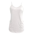 thumbnail image 4 of Bmisegm Tank Tops For Women Stylish Pocket Design Spaghetti Strap Draped Loose Sleeveless Camisole For Casual Everyday Wear Summer Tops For Women White S, 4 of 5