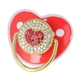 thumbnail image 1 of Pacificadores bling, exquisitos chupetes infantiles forma de corazón de silicona para el recién nacido para dormir, 1 of 7