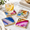 Square, variant on Round Rainbow Agate Coasters Set of 4, Crystal Stone Drink Coasters with -Plated Edge, Home Decor