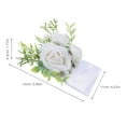 thumbnail image 2 of CIMAXIC Wedding Groomsmen Accessory Pocket Boutonniere for Men with Silk Flower White 1Pack for Parties, 2 of 8