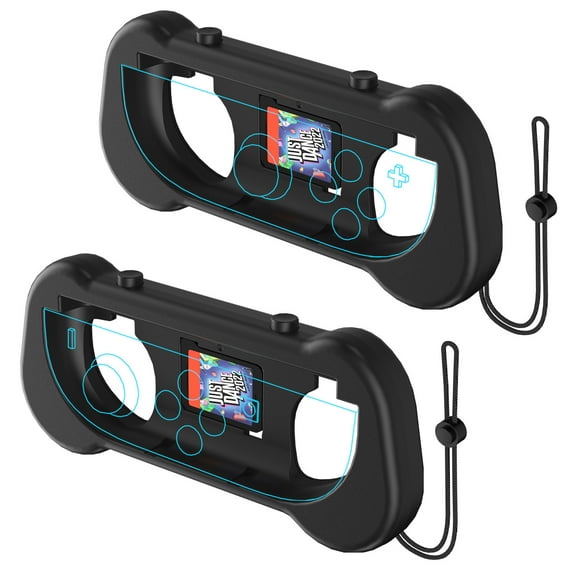 KIPLINK Ergonomic Gamepad Grips for Nintendo Switch 2 Joy-Cons - Comfort Handles with Wrist Straps (2-Pack)