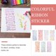 thumbnail image 4 of Scrapbooking Stickers Ribbon Shape for Albums Envelopes Assorted Color Pvc Self Adhesive 7Pcs, 4 of 4