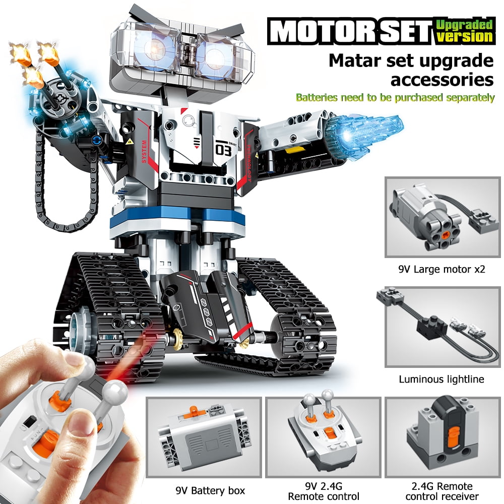 408PCS RC Robot Electric Building Block Bricks Remote Controlled Toy Educational 