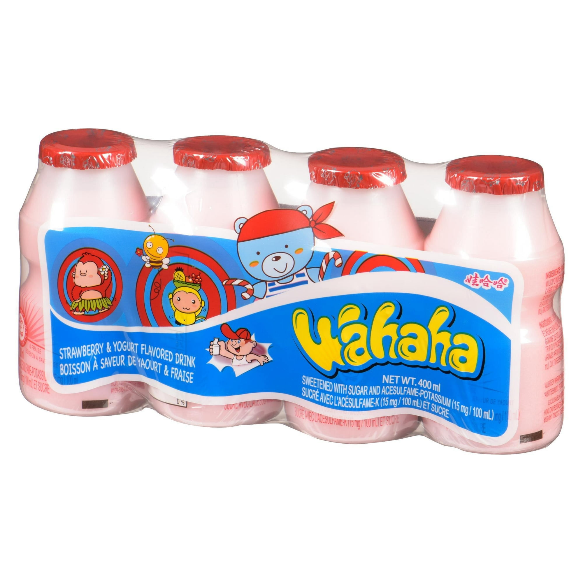 Boisson au yaourt Wahaha à saveur de fraise